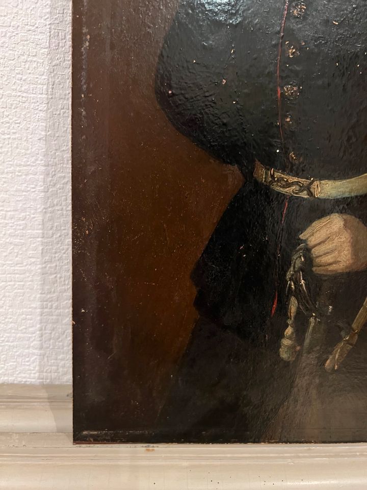 Ölgemälde Ölbild alt antik Gemälde Bild Bayrischer Major um 1860 in Karstädt Prignitz