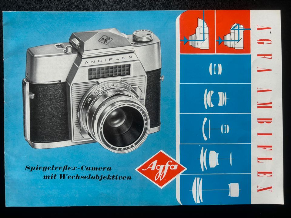 Agfa Ambiflex 1:2,8 / 5.0 inkl. Teleobjektiv Color-Telelinear 90m in Neudrossenfeld