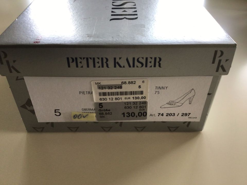 Neue Originale Peter Kaiser Pumps Gr.38 Oliv Echt Leder in Gardelegen  