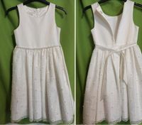 Schickes Mädchen Kleid, weiß mit Perlen bestickt  , Harburg - Hamburg Marmstorf Vorschau