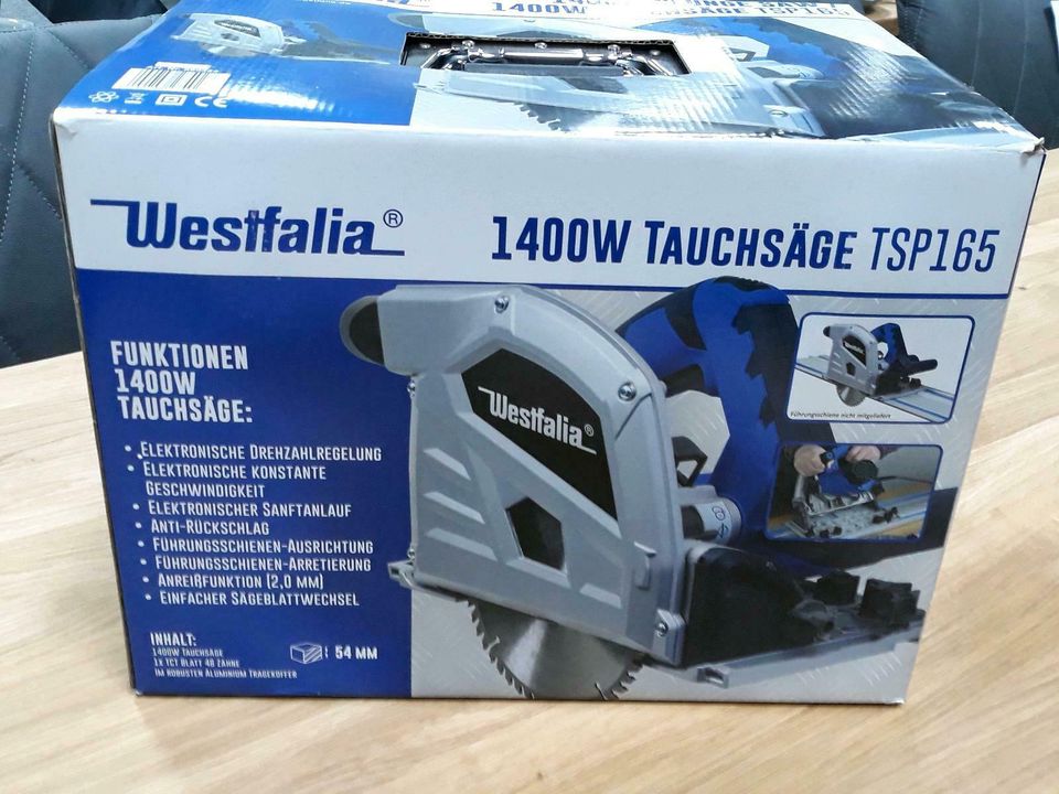 TauchsägeTSP165 von Westfalia,Neu,1400W ,Gew.5,4 kg in Mühlhausen