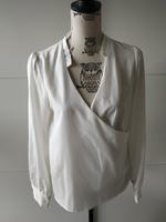 Shein Bluse Langarm weiß creme M Wickelbluse Puffärmel Volant Bayern - Hallstadt Vorschau
