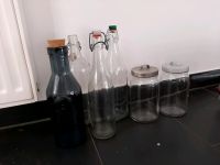 4 Flaschen, 3 x Bügelverschluss  und zwei Glas Behälter Münster (Westfalen) - Centrum Vorschau