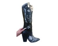 Gr. 38 + 41 Western / Cowboy Overknee Stiefel - "snake"  Design Frankfurt am Main - Ostend Vorschau