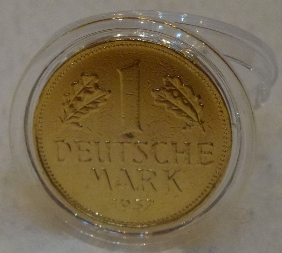 Münze 1 Deutsche Mark Konrad Adenauer Farbmünze BRD in Berlin