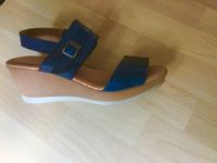 HEYMO Leder Sandaletten Gr. 38 blau 1 x getragen wie neu Baden-Württemberg - Eppelheim Vorschau