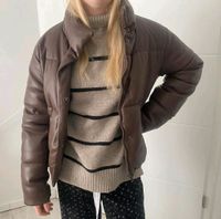 Pufferjacke in Lederlook, braun, 34 Häfen - Bremerhaven Vorschau