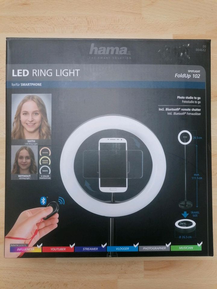 Hama Led Ringleuchte Spotlight Foldup 102 in Flensburg