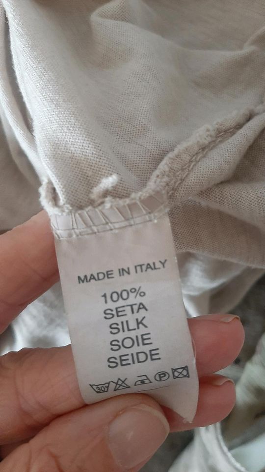 made in Italy 100%Seide Minikleid kleid Tunika 34/36  Pünktchen in Haan