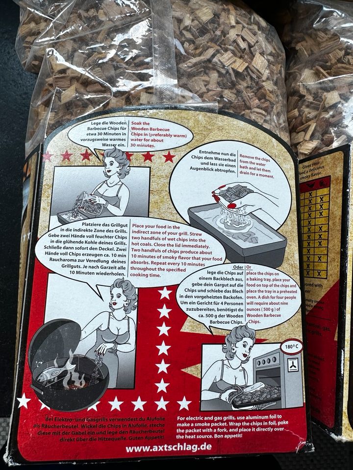 Axtschlag Wooden Barbecue Chips Devil‘s Smoke Strong Beer 4kg BBQ in Limburg