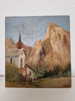 Bild Berge Gemälde Kirche Acrylfarbe braun Bayern - Schweinfurt Vorschau