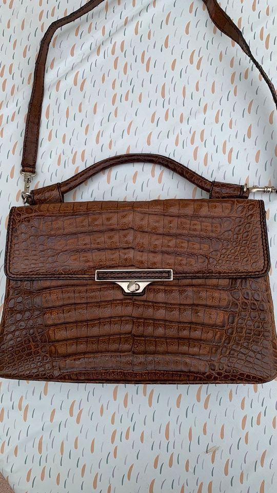 Vintage Jaguar Damen Leder Handtasche in Mühlheim am Main