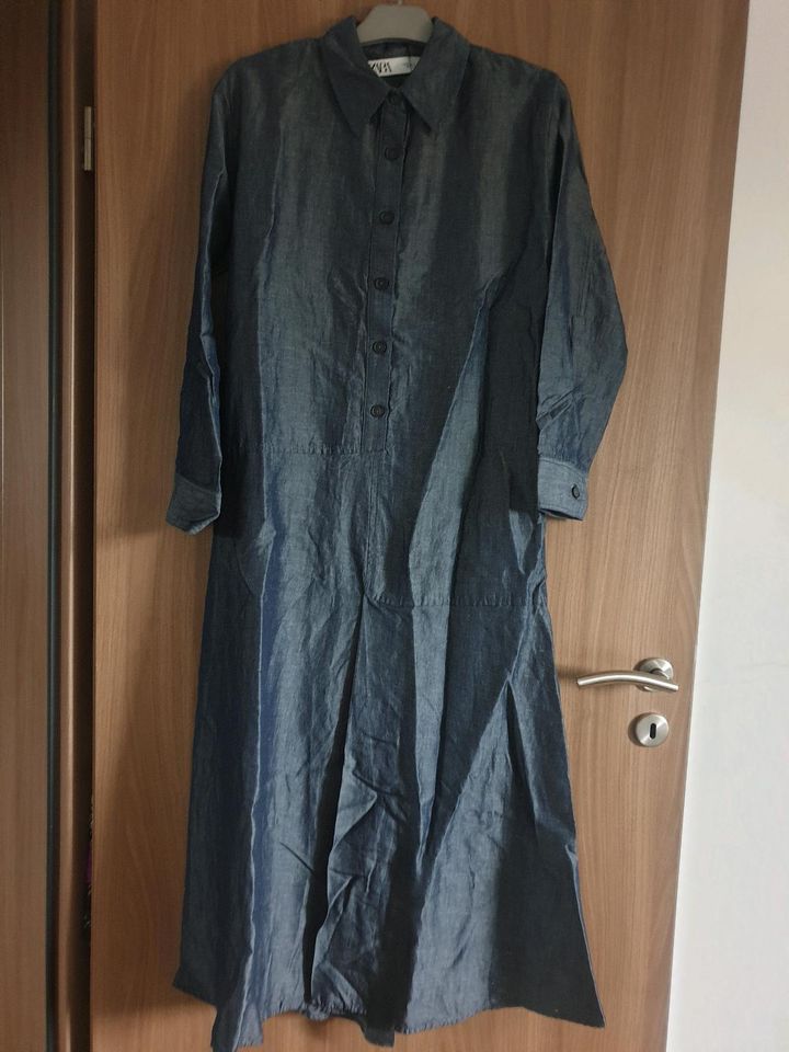 Damen Zara Leinen Hemdblusen Kleid in Frankfurt am Main