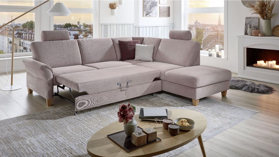 0% FINANZIERUNG INDIVIDUELL PLANBARE Eckcouch Wohnlandschaft Funktions - Couch FEDERKERN Sofa Canape Sessel in Pampow