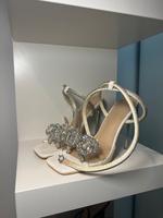 high heels /weiß mit glitzer schleifen vorne Baden-Württemberg - Laichingen Vorschau