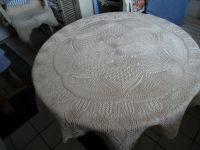 Gestrickte Tischdecke Handarbeit Goldgarn 115 cm Durchmesser Thüringen - Nordhausen Vorschau