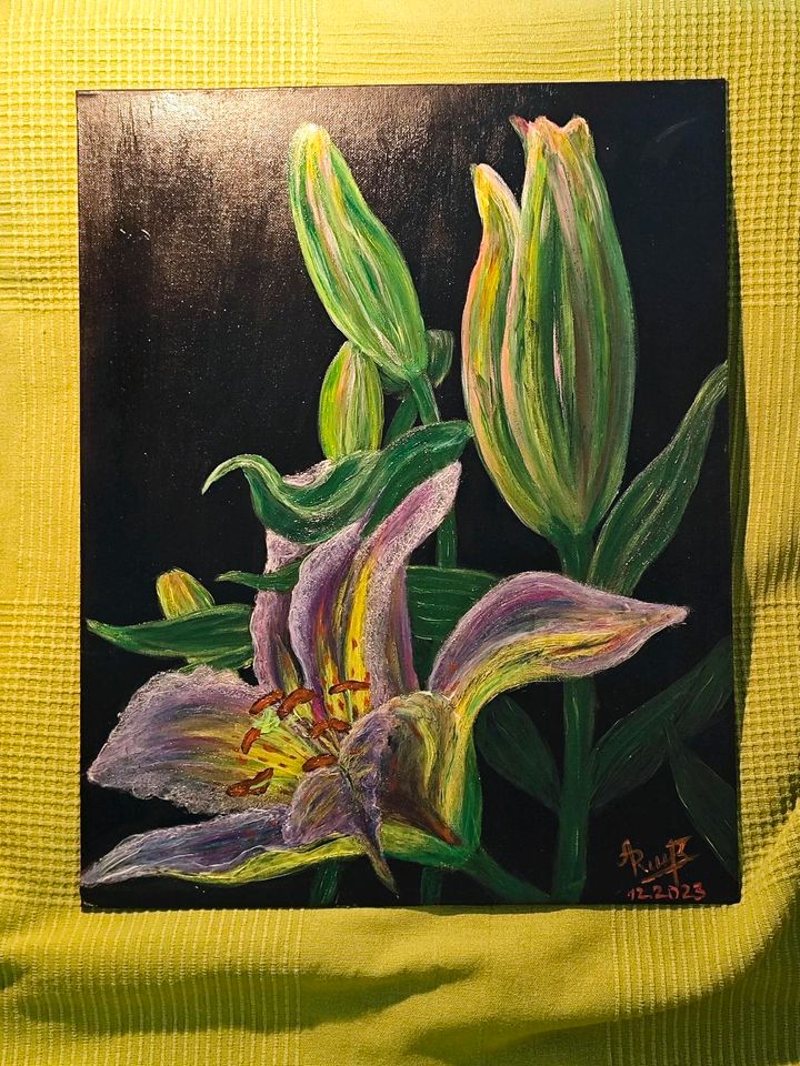 Bild, gemälde "Lilien", 40/50, Acryl in Erfurt