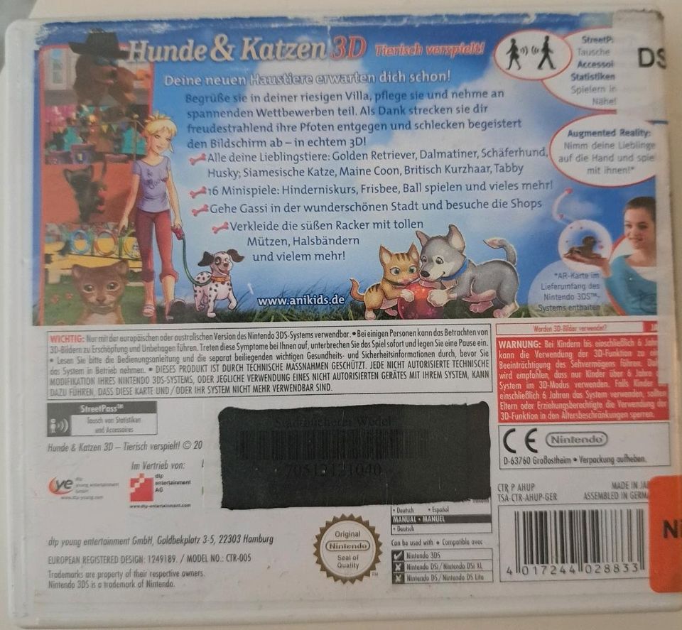 Hunde und Katzen- Nintendo 3DS in Heist