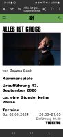 3 Tickets "Alles ist groß" - 2.6. Frankfurter Schauspiel Frankfurt am Main - Bockenheim Vorschau
