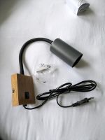 Neu! Wandlampe Metall grau/schwarz/Holzoptik mit Stecker Nordrhein-Westfalen - Bocholt Vorschau