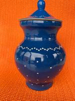 Vase Alt Bürgeler handgetöpfert blau-weiß Bürgelkeramik Antik DDR Thüringen - Meiningen Vorschau