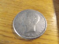 Münze, Spanien, Amadeao I, 5 Peseta 1871, Silber,(jetzt billigrt) Nordrhein-Westfalen - Kerken Vorschau