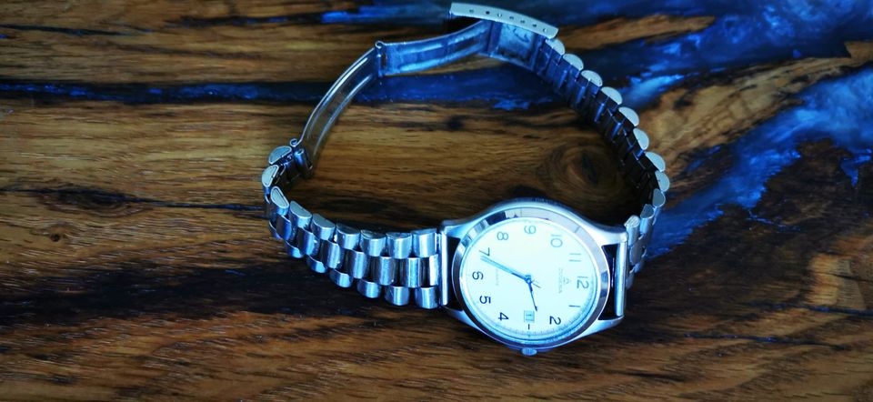 Dugena Quarz Herren Uhr Silber Armband CAL6M12 706807 Klassik in Nauheim