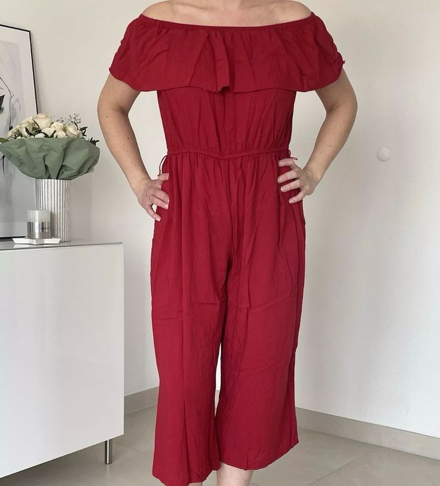 Overall Jumpsuit 36-38 sommer strand rot in Schwabhausen