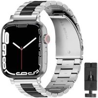 Edelstahl Armband Apple Watch (44 mm) - Silber/Schwarz Baden-Württemberg - Volkertshausen Vorschau