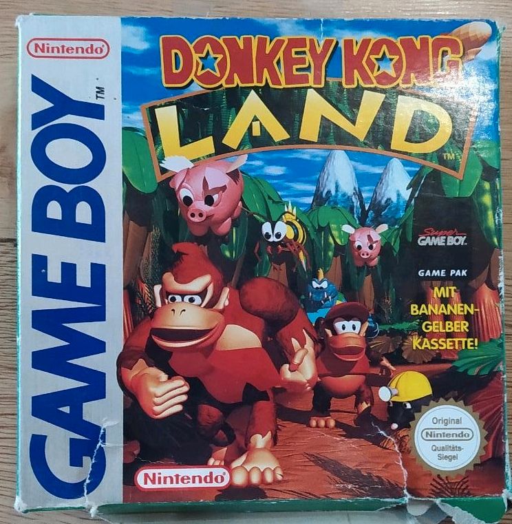 Vintage Retro altes Game-Boy Spiel Donkey-Kong Land 1 Verpackung in Hohenahr