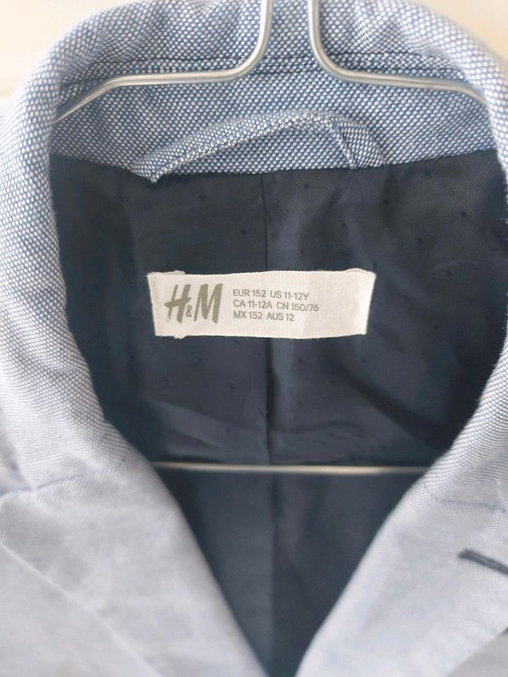 Sakko hellblau H&m gr.152 Jungen in Manching