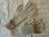 Handschuhe selbstgestrickt XL naturweiß nr1 Thüringen - Jena Vorschau