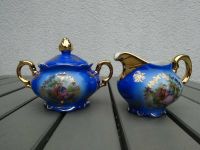 Zuckerdose & Milchkännchen Bavaria Goldrand Blau Barock Porzellan Stuttgart - Möhringen Vorschau