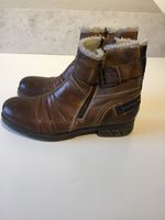 Winterboots Bugatti gefüttert- Bikerboots- Leder Braun - Gr.44 Nordrhein-Westfalen - Herford Vorschau