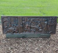 Bild Hochrelief auf Bronze Luigi Ferretti Conquistatori spagnoli Niedersachsen - Großefehn Vorschau