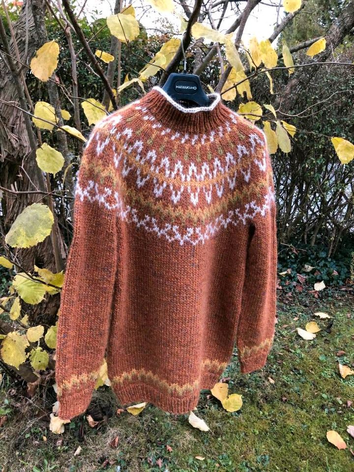 Wollpullover für Jagd handgestrickt Maßanfertigung Islandpullove in Schongau