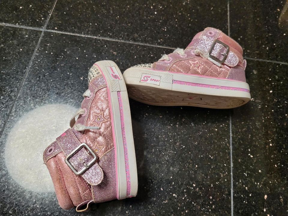 Skechers Turnschuhe "Glimmer Stars" Gr. 24 Rosa Glitzer Glitter in Merchweiler