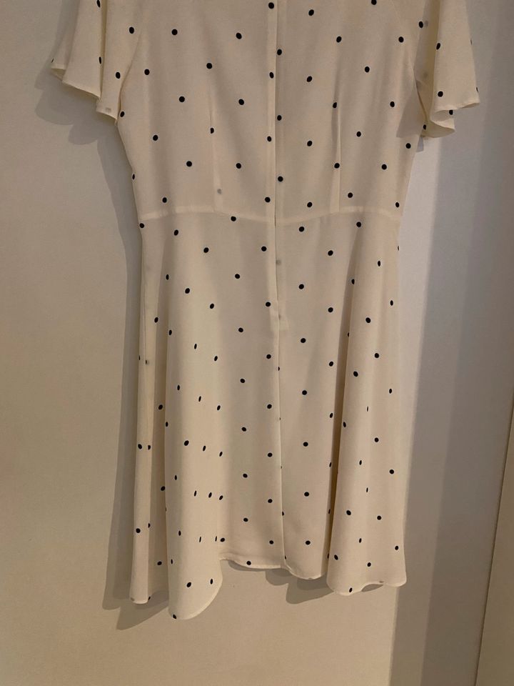 H&M edles Kleid Sommerkleid creme beige Punkte Gr. 40 Top Zust. in Dresden