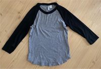 Basic-Shirt, H&M, 3/4 Arm, grau/schwarz, Größe S Brandenburg - Birkenwerder Vorschau