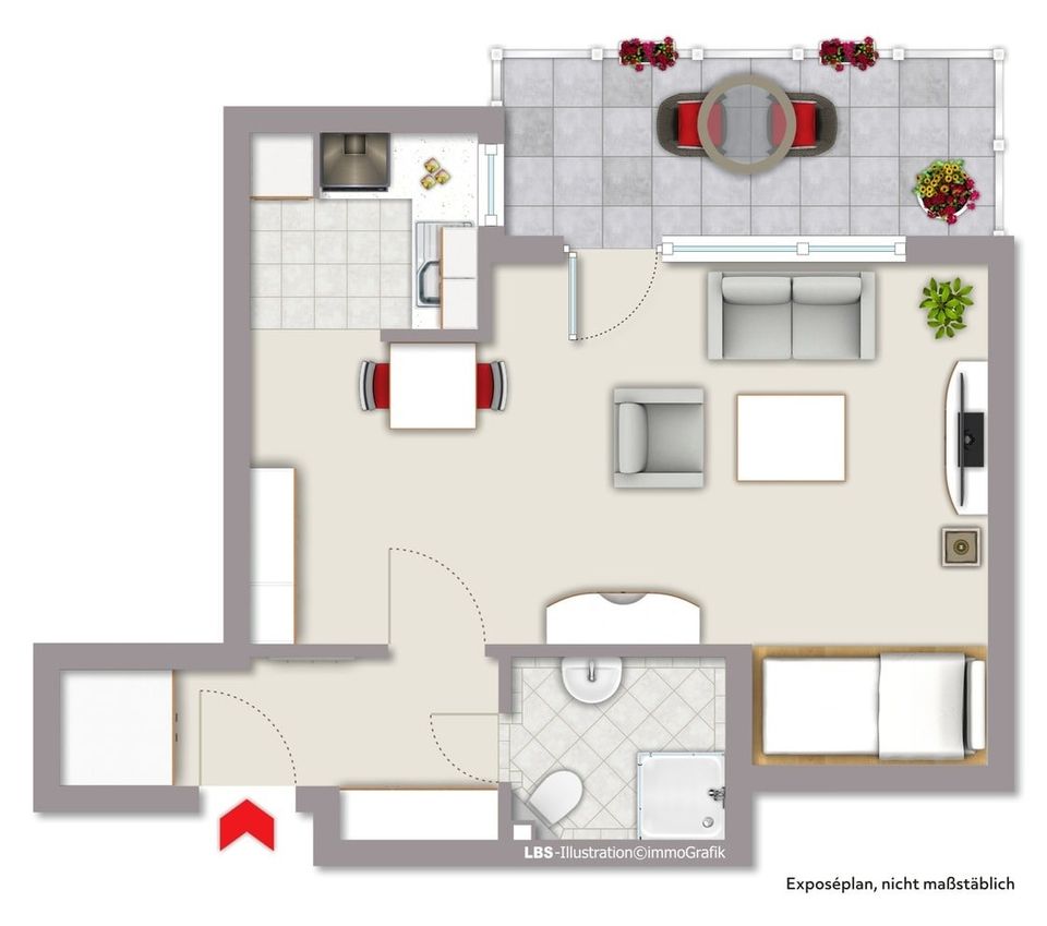 Apartement in Bochum-Wiemelhausen mit Küche in Bochum