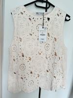 Zara Häkel top S 36 shirt creme Baden-Württemberg - Ulm Vorschau