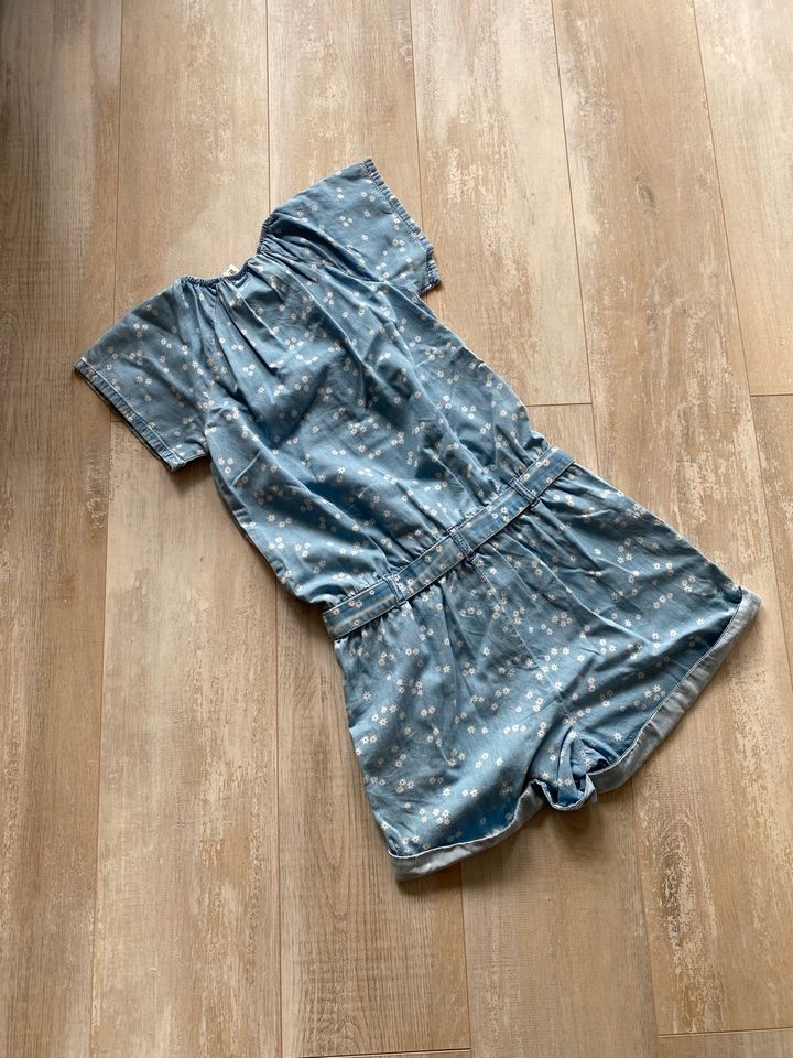 Yigga Jeans-Jumpsuit Gr. 158/164 •Blumen-Druck• in Ueckermuende