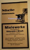 Miele Qualitäts-Waschmaschine ㋡ Werbung Reklame Anzeige von 1928 Schleswig-Holstein - Bad Oldesloe Vorschau