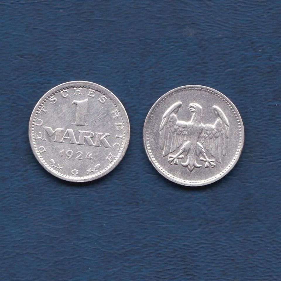 8 x 1 Mark / Reichsmark aus 1924 G - 1937 J in Lünen