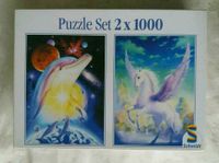 Puzzle-Set 2x1000 Teile von Schmidt, Delphin und Pegasus, 652x476 Nordrhein-Westfalen - Herne Vorschau