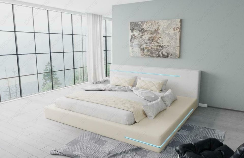 Komplettbett Rimini Designerbett Komplettes Bett mit Matratze LED in Berlin