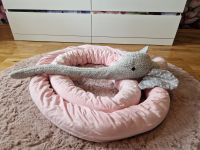 Bettschlange/Nestchen Elefant rosa grau weiß BabyKleinkindMädchen Nordrhein-Westfalen - Neunkirchen-Seelscheid Vorschau