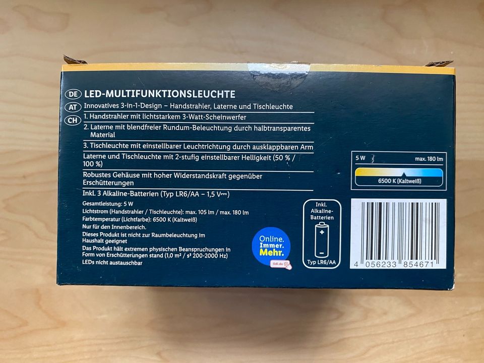 LED-Multifunktionsleuchte - 3 in 1 - OVP - NEU in Stade