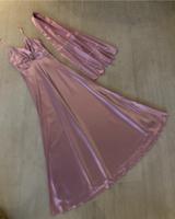 Abendkleid aus Satin mit Stola Brautjungfernkleid Kleid Niedersachsen - Soltau Vorschau