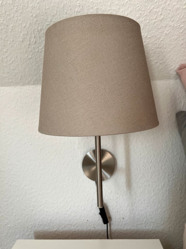 2x Lampe, IKEA, beige, Wandleuchte in Höxter